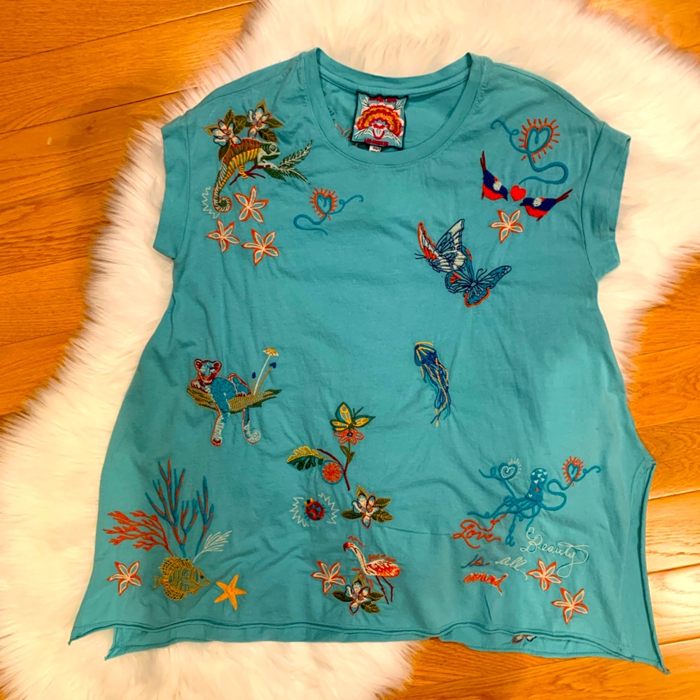 NWT Johnny Was Zoe Relaxed Drape Tee